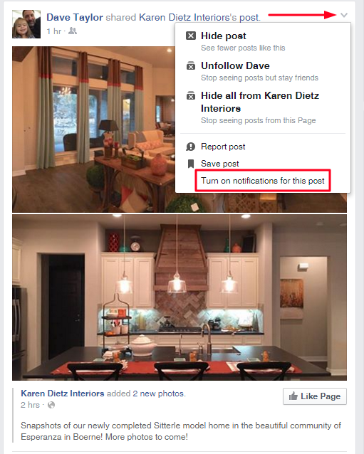 Facebook - Turn on Notifications